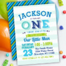 Search for little man birthday invitations Green