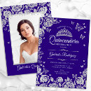 Search for purple butterfly quinceanera invitations Princess tiara crown
