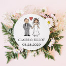 Search for cartoon wedding stickers Marriage