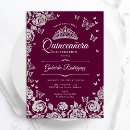 Search for wine quinceanera invitations Burgundy
