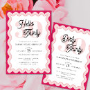 Search for hello thirty invitations Chic