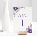 Search for purple table wedding table cards Flowers