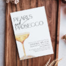 Search for champagne glass bridal shower invitations Pearls and prosecco