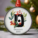 Search for letter d christmas tree decorations Initials