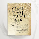 Search for elegant 70th birthday invitations Cheers to 70 years
