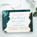 Search for teal gold wedding invitations Geode