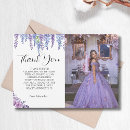 Search for sweet 16 thank you cards Purple