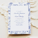 Search for something blue wedding invitations Chinoiserie