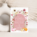 Search for pink pumpkin baby shower invitations Autumn