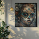 Search for sugar skull canvas prints Dia de los muertos