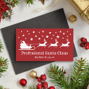 Search for santa business cards White