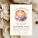 Search for love is brewing shower invitations Coffee