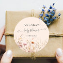 Search for colourful flowers stickers Baby shower