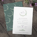 Search for purple green wedding invitations Leaves