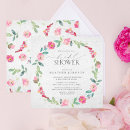 Search for floral wreath bridal shower invitations Flowers