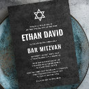 Search for black bar bat mitzvah invitations Boy