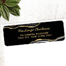 Search for black and gold glitter return address labels Agate