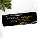 Search for black and gold glitter return address labels Agate