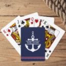 Search for blue anchor playing cards Monogrammed