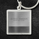 Search for silver grey key rings Brushed metal