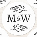 Search for monogram wedding stickers Typography