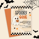 Search for the spooky one birthday invitations Pumpkin
