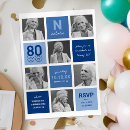 Search for female 80th birthday invitations Blue