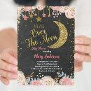Search for moon baby girl shower invitations Floral