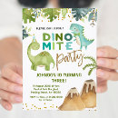 Search for dino mite birthday invitations Boy