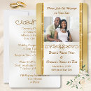 Search for gold border wedding invitations Ivory