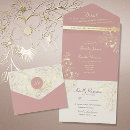 Search for rose gold lace wedding invitations Elegant