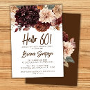 Search for brown 60th birthday invitations Flowers