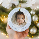 Search for blue and white christmas tree decorations Baby boy