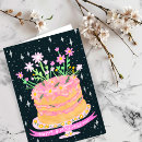 Search for pink cake birthday cards Unique