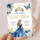 Search for royal blue gold sweet 16 invitations Tiara
