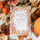 Search for fall leaves bridal shower invitations Orange