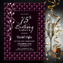 Search for 75th with diamonds birthday invitations Glam