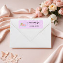 Search for cute angel return address labels Pink