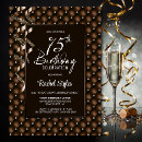 Search for 75th with diamonds birthday invitations Glam