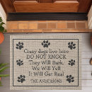 Search for crazy dog doormats Crazy dogs live here