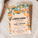 Search for cutie orange baby shower invitations Botanical