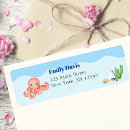 Search for octopus return address labels Baby shower