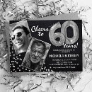 Search for black and silver 60th birthday invitations Sixty