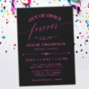 Search for womans retirement party invitations Black