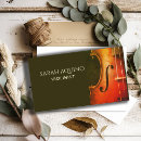Search for violin teacher business cards Elegant
