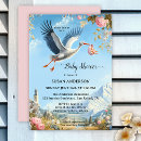 Search for vintage stork baby shower invitations Elegant