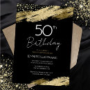Search for gold and black 50th birthday invitations Elegant