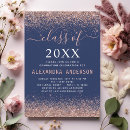 Search for blue glitter graduation invitations High school