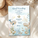 Search for ahoy its a boy invitations Under the sea