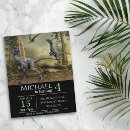 Search for dinosaur 4x5 invitations Party